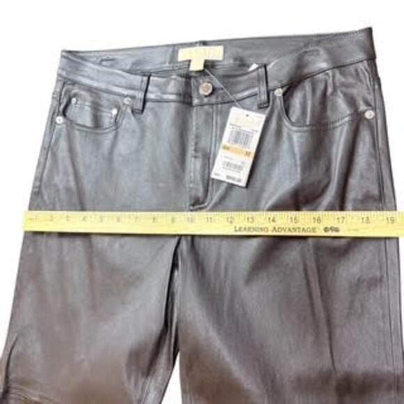 Michael Kors Collection Black Leather Pants Size 12 - Picture 10 of 14